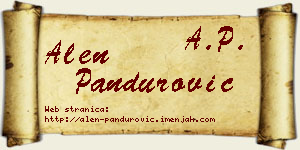 Alen Pandurović vizit kartica
